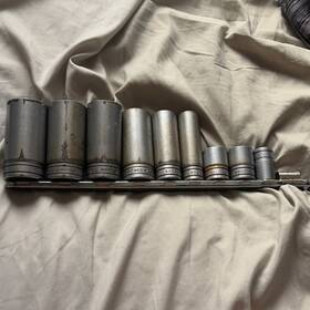 Ts401usa Snap-on Deep Length Sae Socket Set 10pc Chrome Alloy Steel