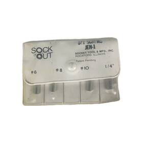 Jen-1 Socket Tool Sock It Out 4 Piece Extractor Set Bolt Screw Removal #6 - 1/4 Inch