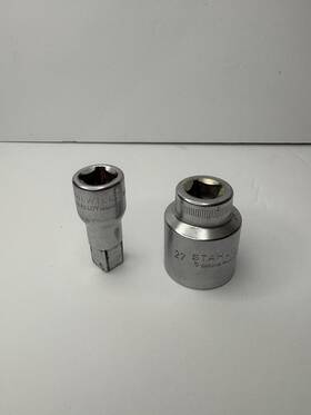 03010027 Stahlwille Socket 27 Mm 1/2 Inch Drive Shallow Extension Germany