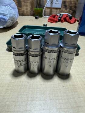 12617 Stahlwille Set Of 4 Stud Removers / Installers In Metal Case