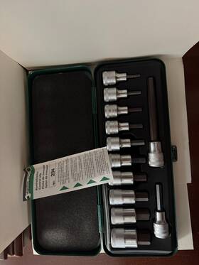 96031503 Stahlwille 54/12 1/2 Inch Drive Hex Socket Set 4-19mm
