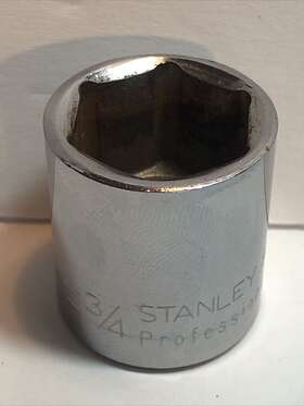 86-268 Stanley Usa 3/4 Inch 6 Point 3/8 Drive Shallow Socket