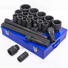 Stark Usa 602589758862 21-pieces Metric Jumbo Assortment Impact Socket Set 1-inch Dr Deep Mm Drive E