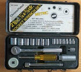 2408 Steelcraft Vintage 21 Piece 1/4 Inch And 3/8 Drive Metric Socket Wrench Set