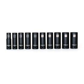 Steelman 099198994383 10-piece 1/2-inch Drive Deep Impact Grade Thin Wall Socket Set With Moun