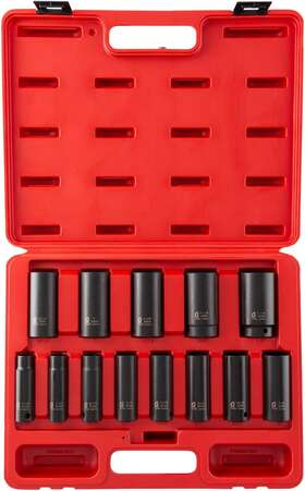 Sunex 445014191154 1/2-inch Drive Standard Sae Impact Socket Set 13 Piece