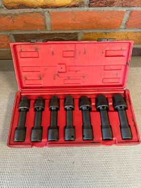 Sunex 613364076927 7pc 1/2 Inch Drive Fractional 12 Point Driveline Impact Socket Set
