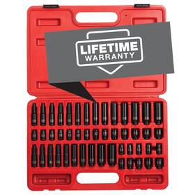 1848 Sunex Tools 051020034438 1/4 Inch Drive Master Impact Socket Set 48-piece Sae/metr