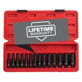 1831 Sunex Tools 648152297994 1/4 Inch Drive Deep Magnetic Impact Socket Set 14-piece M