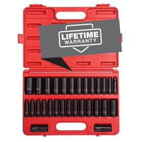 5153dd Sunex Tools 741329014797 1/2 Inch Drive Master Impact Socket Set Double Deep 29-