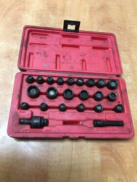 Sunex Tools Sun1818 1818 1/4-inch Drive Magnetic Sae And Metric Impact Socket Set