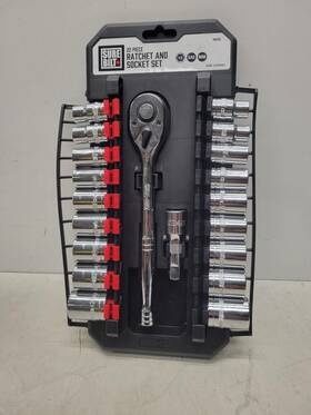 P03054754 Sure Bilt 16991024 98342 Ratchet And Socket Set 22 Pcs