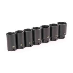 Sid92003 Tekton Impact Socket Set 1/2 Inch Drive Deep 6-point Axle Nut 7-piece 29-38 Mm