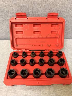 Sid92338 Tekton 1/2 Inch Drive 12-pt Impact Socket Set 17-pc 8-24mm