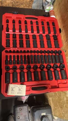 Sid92407 Tekton 1/2 Inch Drive 6-point Impact Socket Set 87-piece 5/16-1-1/4 In 8-32 M