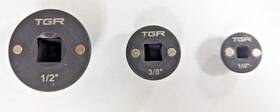 Tgr 767870181542 Low Profile Impact Socket Adapter-drive Reducing 3pc. Set 1/4 Inch To 1/2 -used