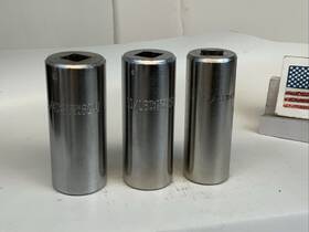 620j Thorsen 3pc 3/8 Drive 12pt Deep Sae Sockets 5/8 11/16 3/4 Inch -engraved- Usa