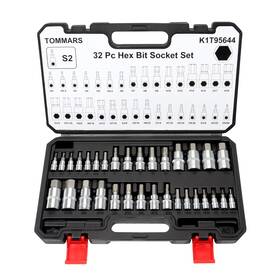 K1t95644 Tommars 32-pc Master Allen Hex Bit Socket Set Sae And Metric Key Wrench Sock
