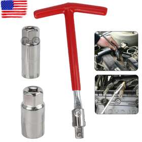 Topgearsltd 710422636908 Spark Plug Removal Tool 16mm And 21mm T-handle Flexible Spanner Socket Wrench Set