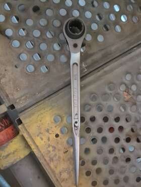 Afah2428 Toptul 3846 Scaffold Ratchet Double Socket. 3/4 And 7/8 Sizes