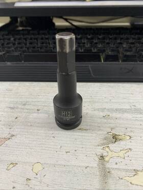 Uxcell 041814334301 1/2-inch Drive H12 Impact Socket Cr-mo Steel 60mm Length