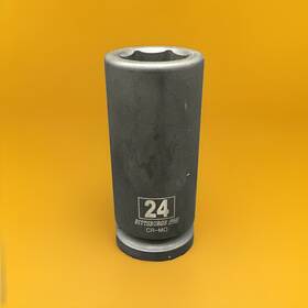 Uxcell 041814468297 3/4 Inch Drive By 24mm Deep Impact Socket 6-point Cr-mo Alloy Steel Metric