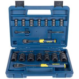 Vac4202 Vaco 783423010107 20-piece 2-in-1 Impact Flip Socket Set With Case Adapters Ratchet