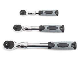 740957 Vct 3pc Extendable Long Handle Socket Ratchet Set Crv 1/4 Inch 3/8 . And 1/2 Drive