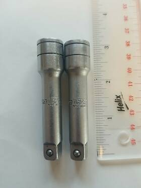 4027 Walden Worcester Two Vintage 3/8 Inch -drive 3 Extension Bars - Usa No