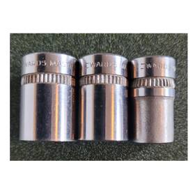 84-4762 Wards Master 3-piece 1/4 Inch Drive 8 Point Double Square Socket Set 3/8 5/16