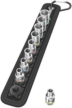 05003883001 Wera 013288190789 Belt 4 Sock Set 1/4 Drv 9 Pieces One Size Multi