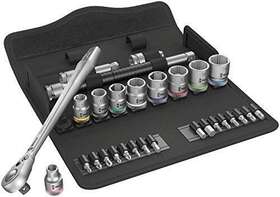 05004048001 Wera 644535417478 8100 Sb 8 Zyklop Metal Ratchet Set With Switch Lever 3/8 Inch Drive