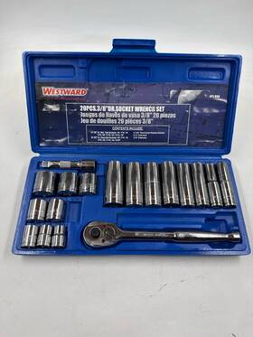 Westward Tools 4pl98a Socket Set Incomplete Missing 9/16 And Long Exte Mi1076818