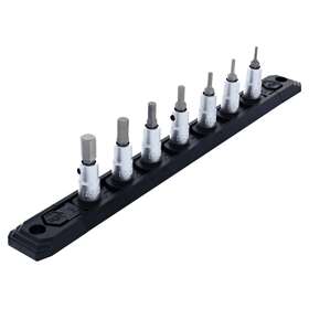 71389 Wiha Tool Hex Socket Set 1/4 Inch Drive Metric 2-8mm Set/7