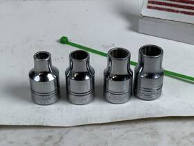 B-1208 Williams B-series 4pc 3/8 Drive 12pt Sockets 1/4 5/16 11/32 Inch Usa