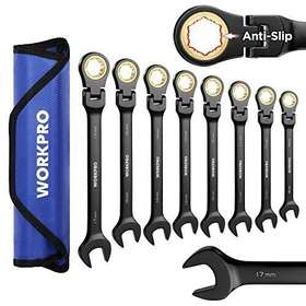 Workpro 820909685425 Ratcheting Combination Wrench Set 8-piece Flex-head Anti