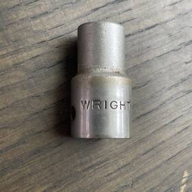 4114s Wright Tools 7/16 12 Point 1/2 Inch Drive Short Socket Made In Usa With Pin Hole