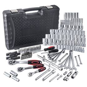 Xhtt 712215863874 216 Pieces Mechanics Tool Set 1/4 Inch 3/8 1/2 Drive Socket Ratchet Wrench
