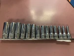 Mac Tools Pc 3/8" Metric 6PT 6-19MM Deep Socket Set + Rail SXDGM146BR. Fixed Price $199.99.