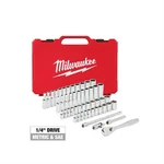 Milwaukee Tool 1/4" Drive 50PC Ratchet & Socket Set Sae Metric 48-22-9004. Fixed Price $114.53.