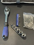 20 Piece Kobalt Double Drive Extendable 3/8" Ratchet Tool Set With Pouch Case. Fixed Price $34.98.