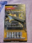 Ampro 2-WAY Reversible Ratchet 1/4 " Dr. Socket & Bit Set. Fixed Price $15.90.