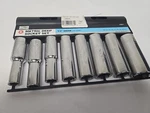 Nos Master Mechanic 119071 6-POINT Deep Metric Socket Set 1/2" Drive 8-PIECE #17. Fixed Price $22.99.