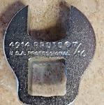 Proto Professional 4914 Open-end 7/16" Crowfoot 3/8" Drive Wrench Made In Usa. Fixed Price $6.95.