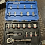 Used Kobalt Sae Metric 1/4" Drive 6-POINT Socket Set 20 Piece With Hard Case. Fixed Price $25.99.