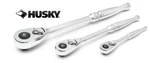New Husky 72-TOOTH Pro Ratchets 1/4", 3/8" 1/2" Drives, Choose Size Set. Fixed Price $22.95.