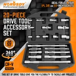 20 Pcs Extension Bar Set 1/4" 3/8" 1/2" Drive Socket Joint Adaptor. Fixed Price $29.99.