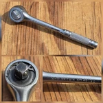 Vintage New Britain 1/4 Drive Ratchet Round Head Knurled Handle NM-45 Usa Vgc. Fixed Price $19.99.