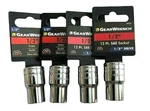 Gearwrench 1/2" Standard Socket Drive 12 Point 80761 - Lot Of 4 New. Fixed Price $20.38.