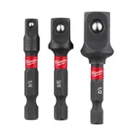 Milwaukee Bit Extensions Shockwave Socket Adapter Set, 1/4" 3-PIECE 48-32-5033. Fixed Price $12.95.